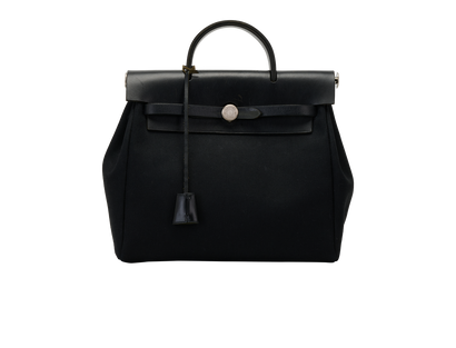 Aile A Dos 2 Ways, &pound;1,800, Handbags, Black, Canvas/Leather, Front view